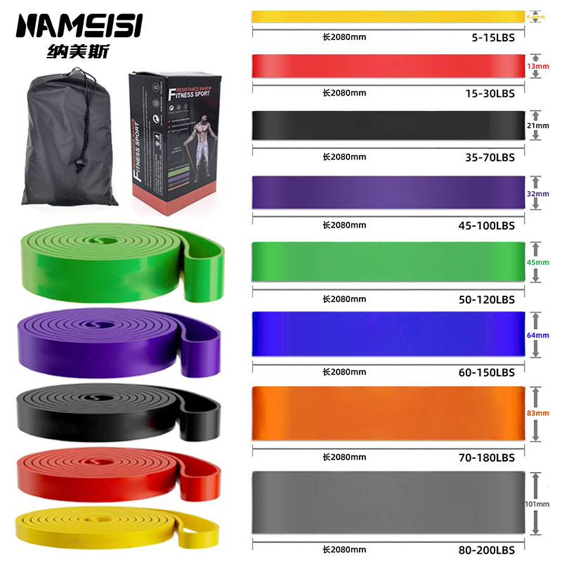 Cross-border Namesi Resistance Band Tension Band Training Back Muscle-increasing Rehabilitation Training Tension Ring Boot Ring Yoga Stelastic Belt