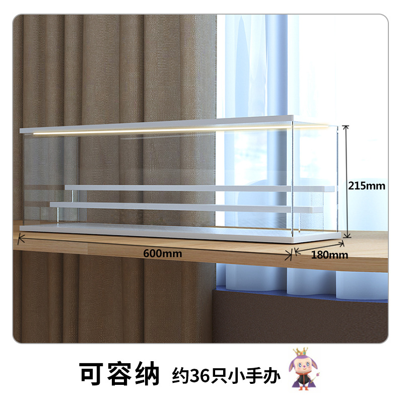 Caja ciega soporte de exhibición de almacenamiento burbuja Caja de exhibición de luz mate a prueba de polvo caja de almacenamiento de acrílico transparente hecha a mano