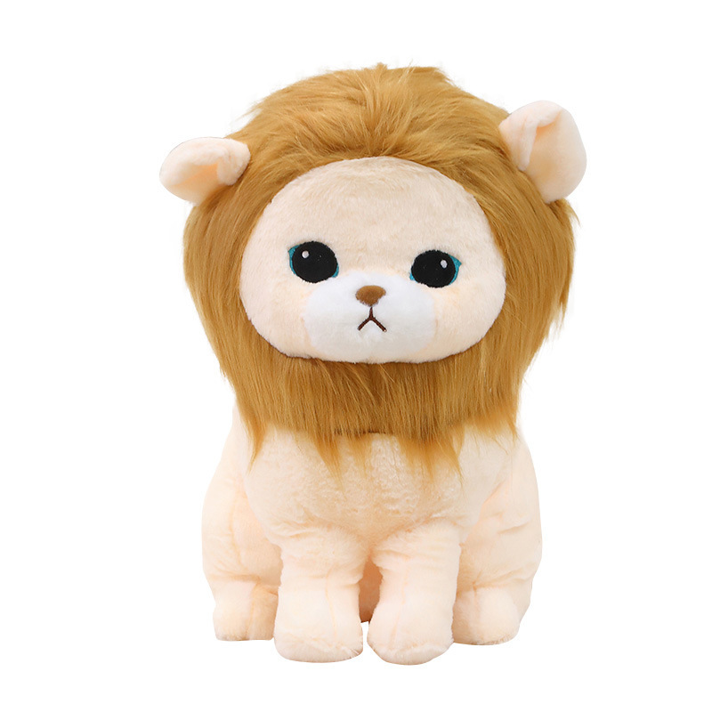 Bosque sentado rey león muñeca muñeca de peluche muñeca cruzada león almohada muñeca de captura cruzada grande