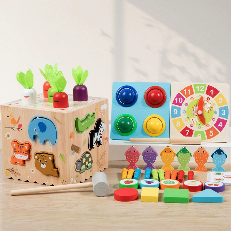 Детские универсальные интеллектуальные бусины, деревянная игрушка Montessori, (跨境 торговля), раннее развитие