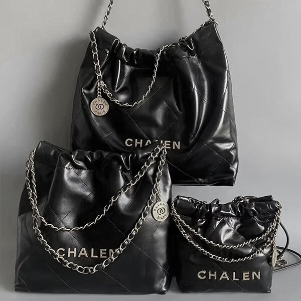 High-End Version of Chanel's Leather Garbage Bag 22Bag Tote Bag, Quilted Chain Bag, Large Capacity Shoulder Commuter Bag