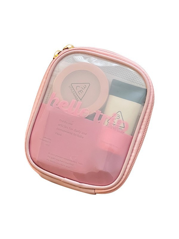 Maquillaje portátil pequeña bolsa de cosméticos mujer portátil 2025 nueva partición bolsa de almacenamiento de cosméticos bolsa de lavado de viaje de negocios