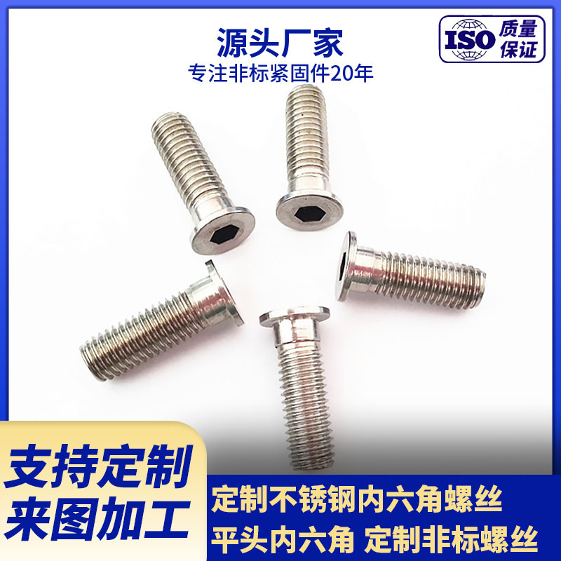 供应304不锈钢平头内六角螺丝 异形螺钉