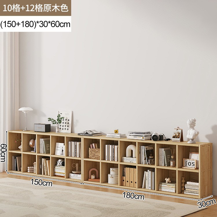 Estante de cabecera de viento de crema de madera maciza, armario de almacenamiento de celosía de piso a techo, cama de dormitorio, estante de gabinete bajo contra la pared