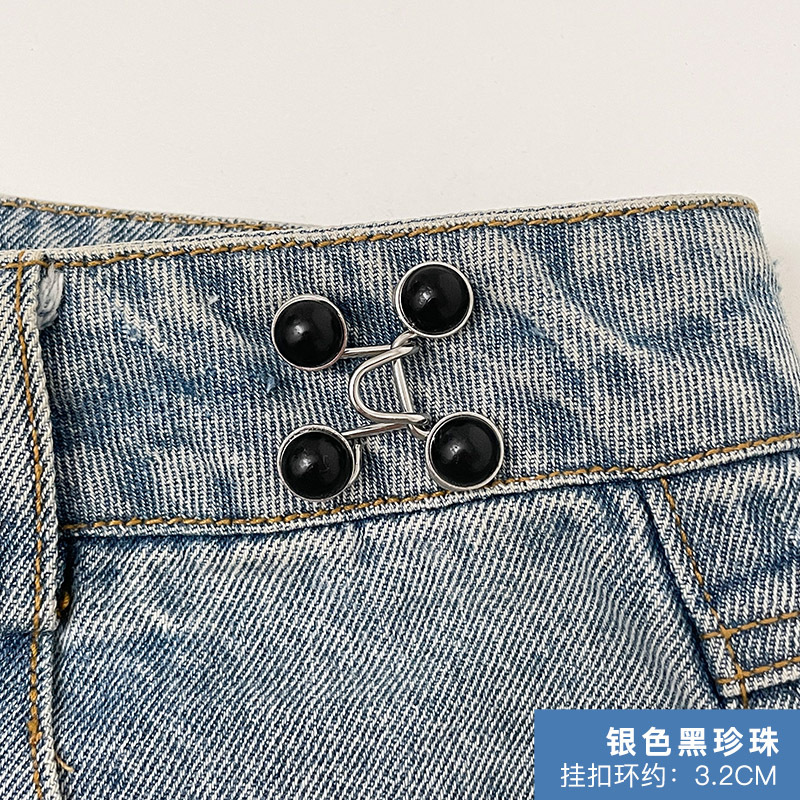 Pantalones cintura hebilla moda cintura corrección artefacto femenino anti-exposición broche de alto grado ajustable desmontable botón oculto hebilla