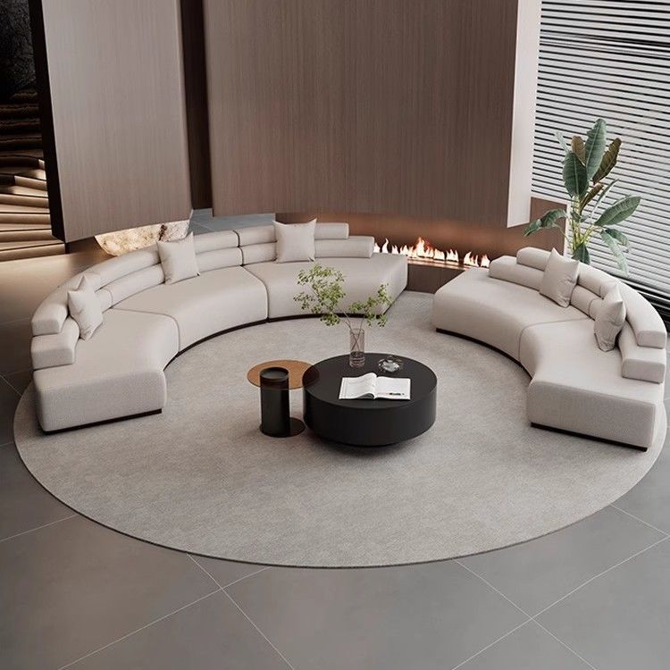 Diseñador nórdico sofá de tela minimalista Oficina de ventas Negociación de arco Hotel Lobby Salón de lujo ligero