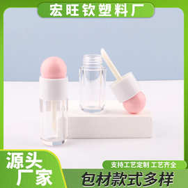 厂家直销5ml圆球透明唇釉管唇蜜唇彩管遮瑕液腮红液化妆包材批发