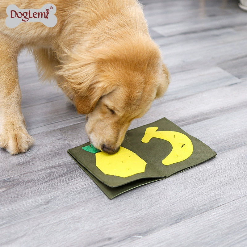 Дизайн книги любимчика нюхать коврик играть коврик Обучение Собаки одеяло фрукты декомпрессионная укус упорная игрушка собаки