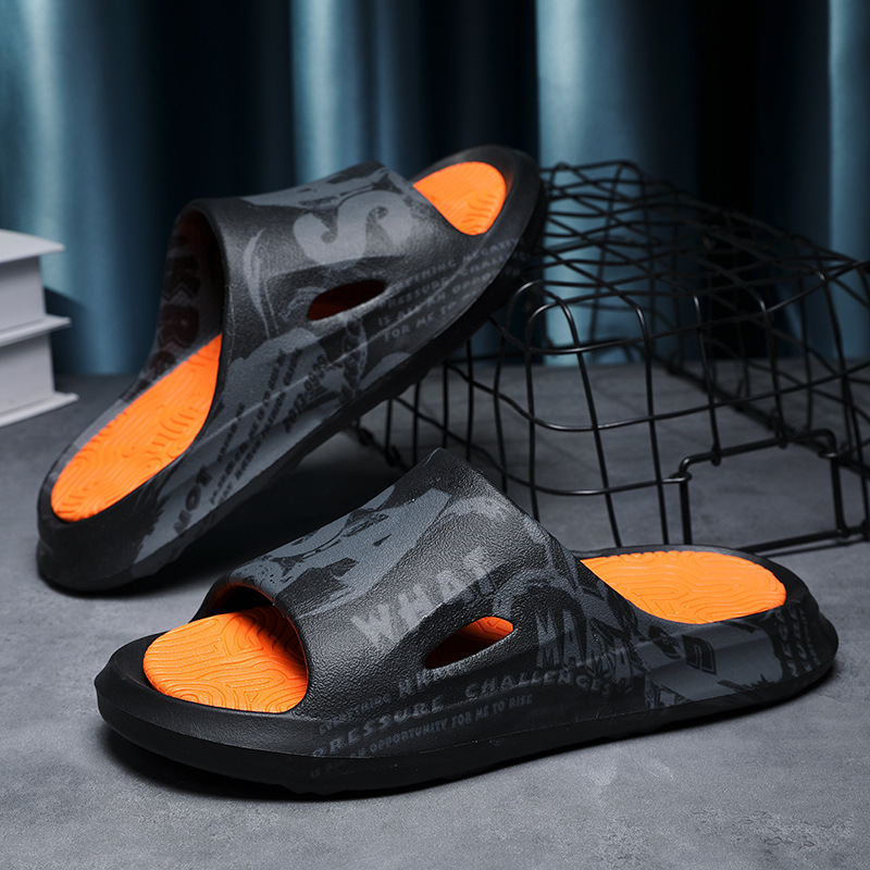 Zapatillas de verano de talla grande, sandalias de suela gruesa para hombre, sandalias de baño para el hogar, chanclas ligeras al aire libre, zapatos de playa