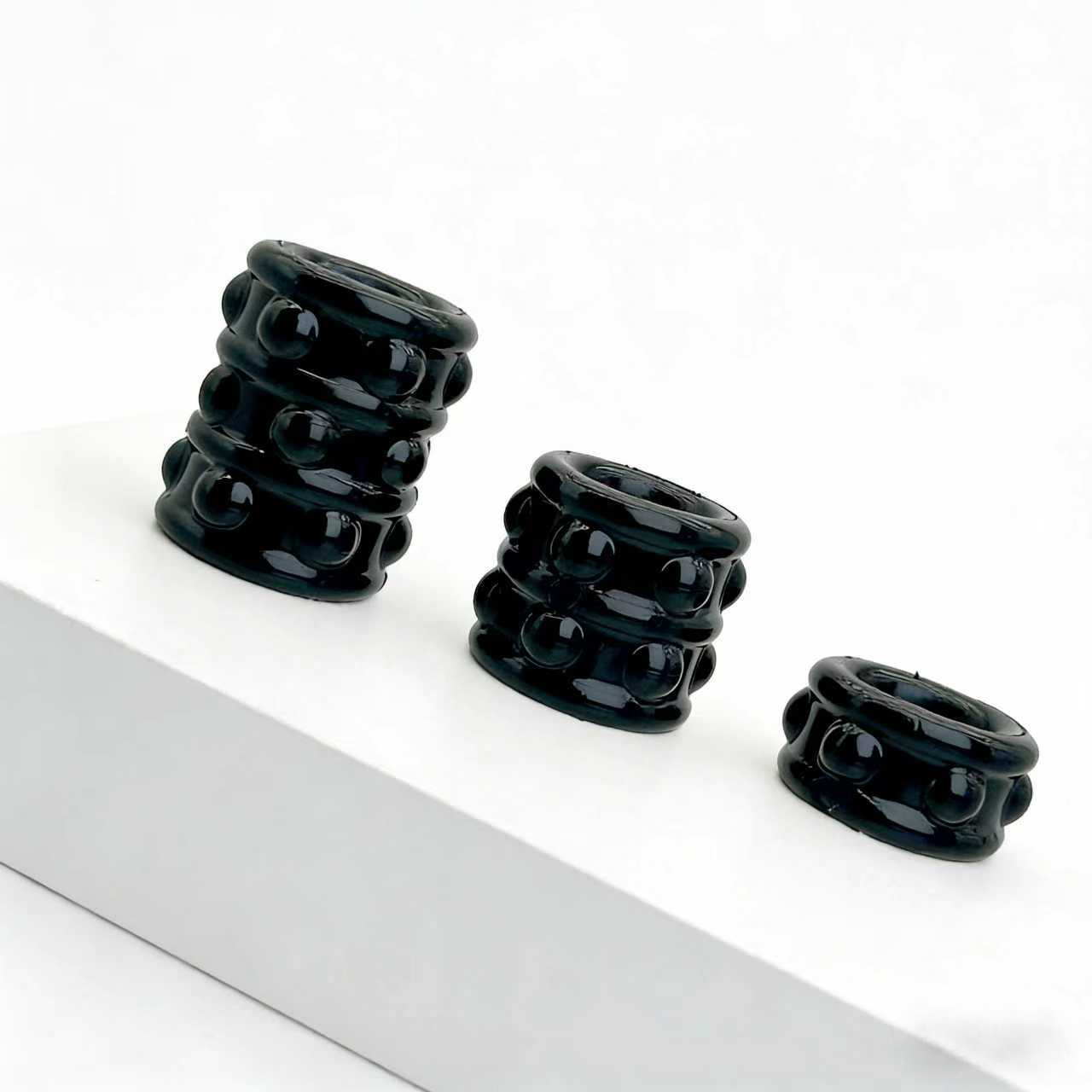 Egg-Shaped Locking Ring, Multi-Layer TPE Delay Ring, Soft Elastic Scrotal Restraint, Yellow Large — detail image 10