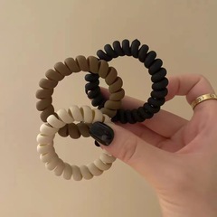 韓国式の髪を縛る電話線の髪紐の女性は夏に馬尾を刺して髪を傷つけません。
