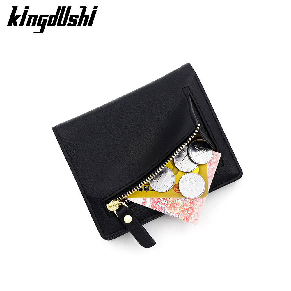 Nueva billetera corta para mujer, billetera urbana simple pu color Morandi, monedero, embrague, tarjeta de múltiples tarjetas