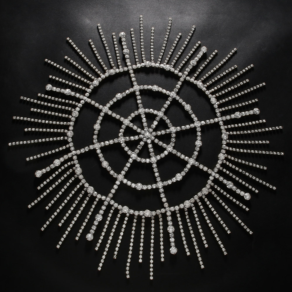 Europa y los Estados Unidos de la explosión de la cadena de cabello de bordas de diamante exagerado joyería de cabello de novia temperamento accesorios tocado