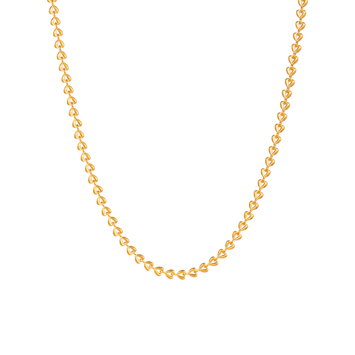 6g Weight Jewelry Set Classification 1 Piece Quantity Daily Occasion 304 Stainless Steel Material Heart Shape, Solid Color Pattern Women's Gender Chain Design Elegant Style Wholesale Jewelry Elegant Heart Shape Solid Color 304 Stainless Steel Chain Jewelry Set 1