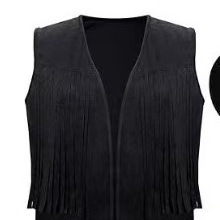 2025 Cross-Border European and American Amazon 70S Western Cowboy Men's Short Tassel Vest Hippie Vest