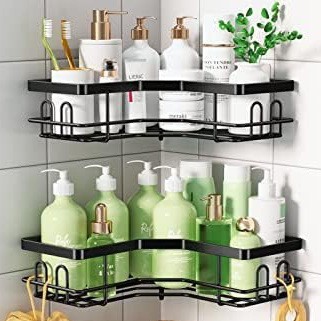 Cross-Border Amazon Bathroom No-Drill Wall-Mounted Storage Rack for Soap and Toiletries Bathroom Shelf