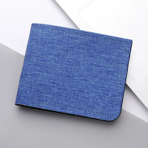 Card Holder Wallet All-in-One Men's Ultra-Thin Short Zipper Wallet Canvas Wallet Men's Wallet Men