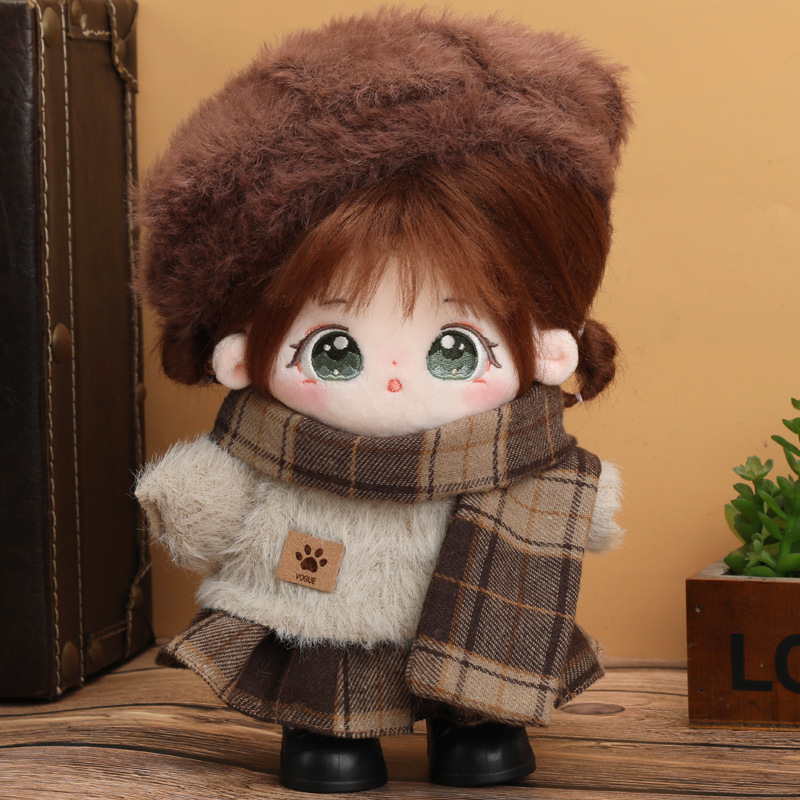 In-Stock 10cm 20cm Cotton Doll Clothes Plush Toy British Style Outfit Replacement Zsiga Doll Clothes