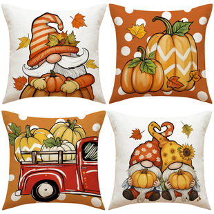 Amazon Autumn Harvest Pillow Case Car Cushion New Home Decorative Sofa Pillow Cartoon Printed Pillow