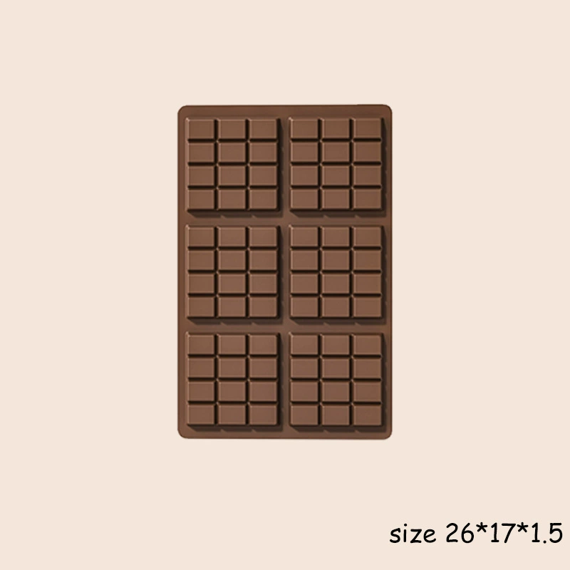 Acrylic-Platinum Silicone Rectangular Mold – Multi-Color Chocolate & Dessert Set, 25.3 x 16.9 x 2.0 cm
