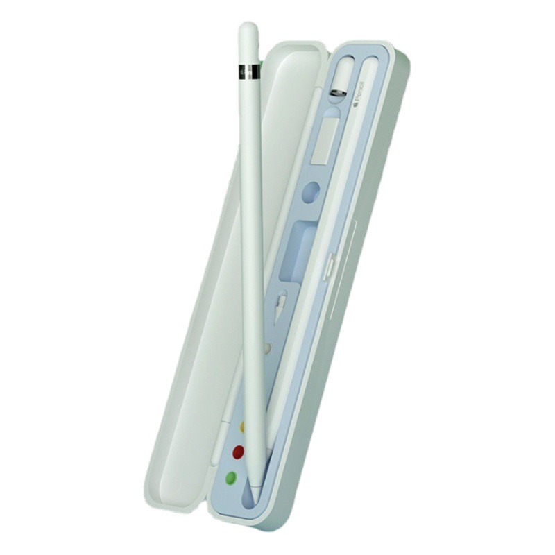 Adecuado para Apple caja de almacenamiento de lápiz Apple Generación de segunda generación pluma capacitiva pluma punta cubierta adaptador accesorios pluma caja