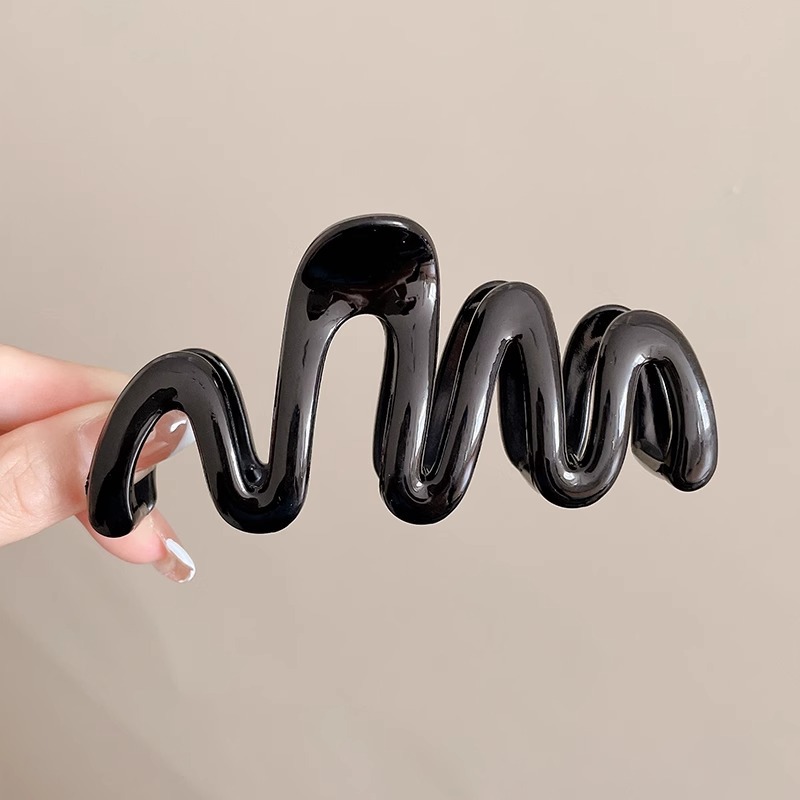 Otoño e invierno, clip de peluche Maillard, clip de tiburón en la parte posterior de la cabeza de alta calidad, volumen de cabello grande, horquilla, tocado, accesorios para el cabello para mujer