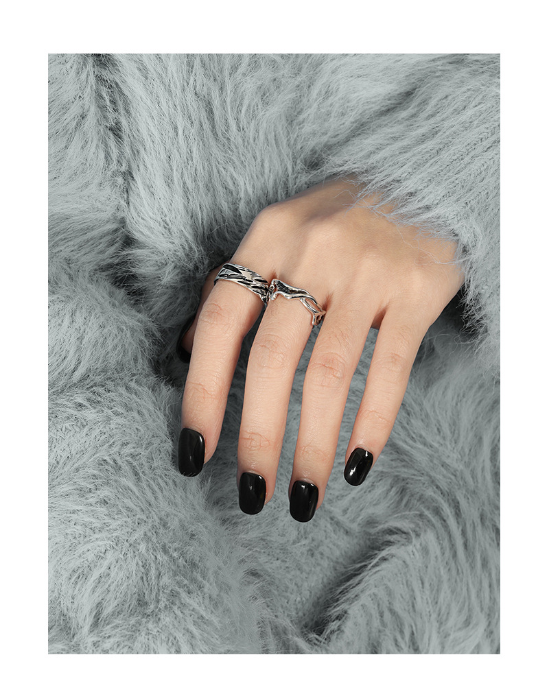 Original Design Geometric Sterling Silver Plating Open Ring 1 Piece