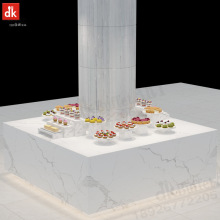 高职食堂自助餐台设备安装 酒店自助餐餐台 布菲台设计制作施工图