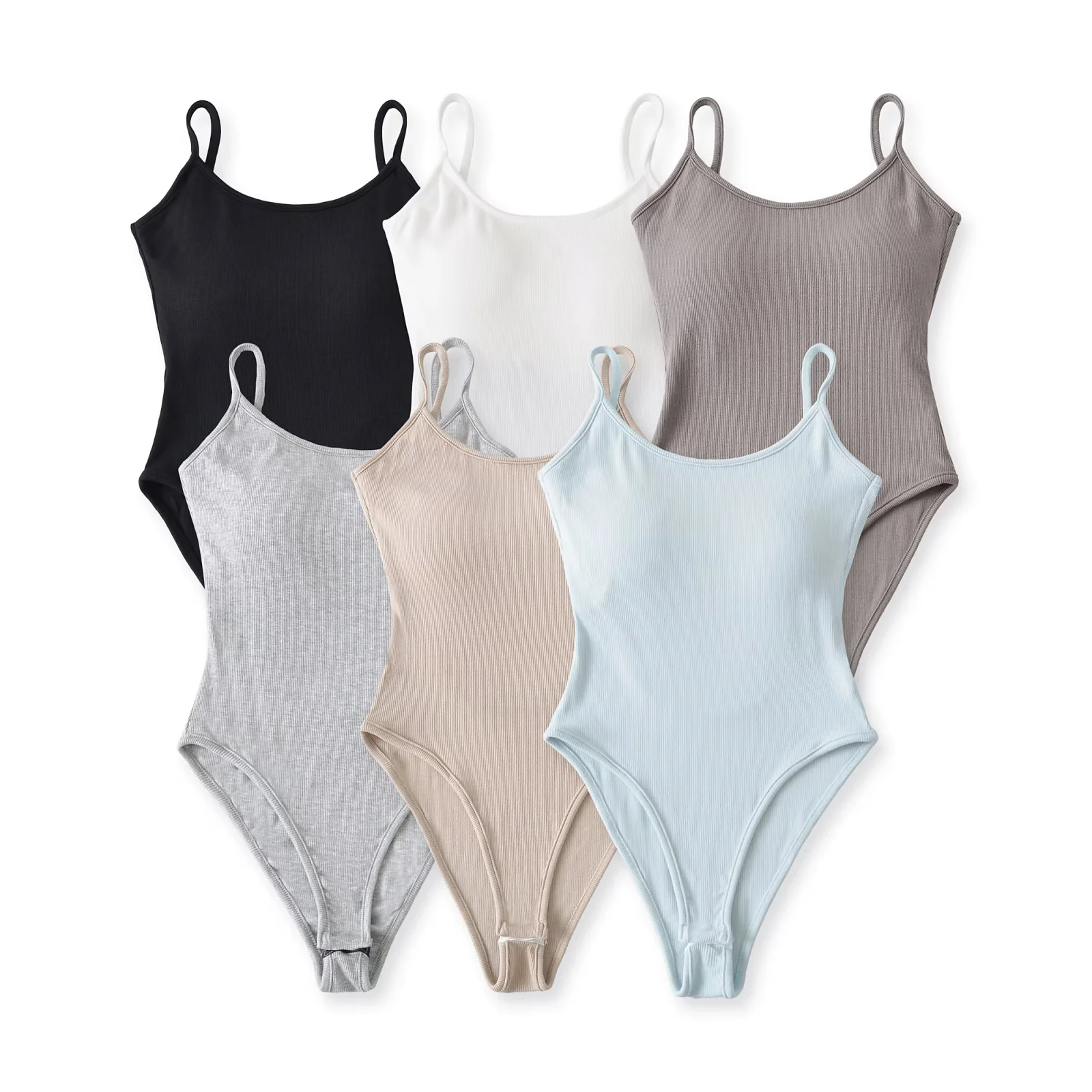 Sexy Hot Girl with Breast Pads and Cut Out Back Suspender Jumpsuit for Women 2025 New Summer American Bottoming Top