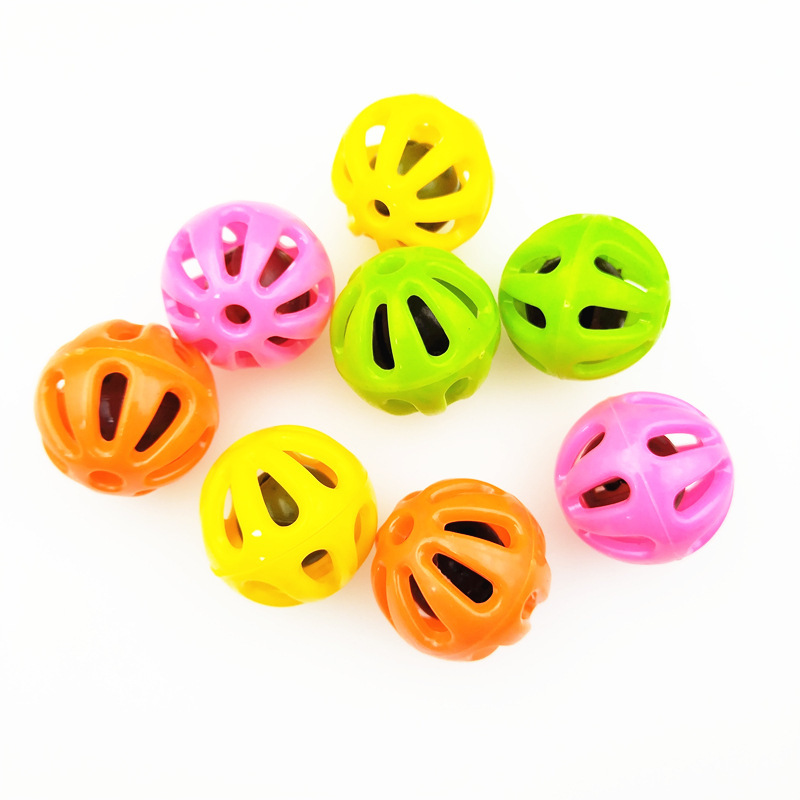 Double-layer color rattle ball thickened 31mm round bell plastic bell ball plastic accessories