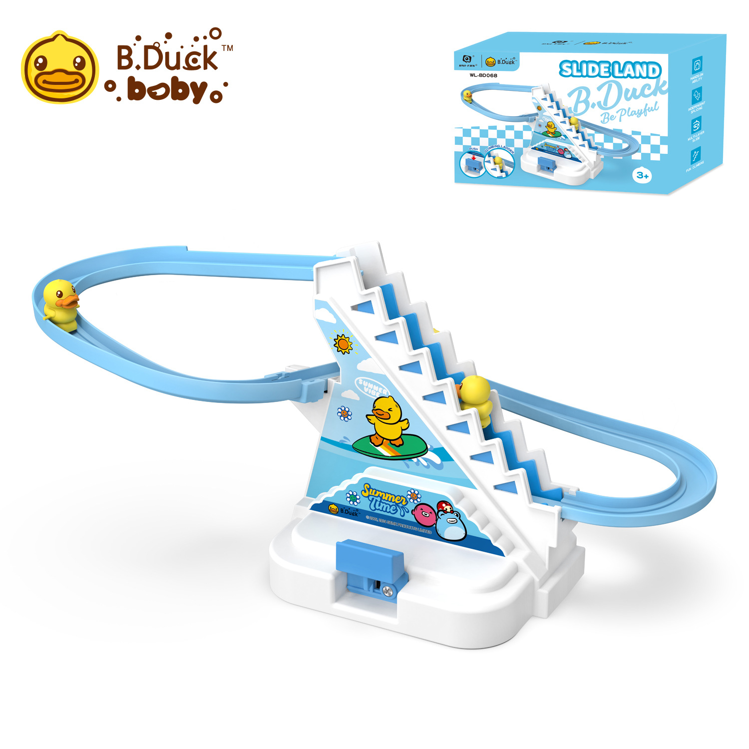 수동 트랙 슬라이드 오리 + 오리 2마리(여름 모델)