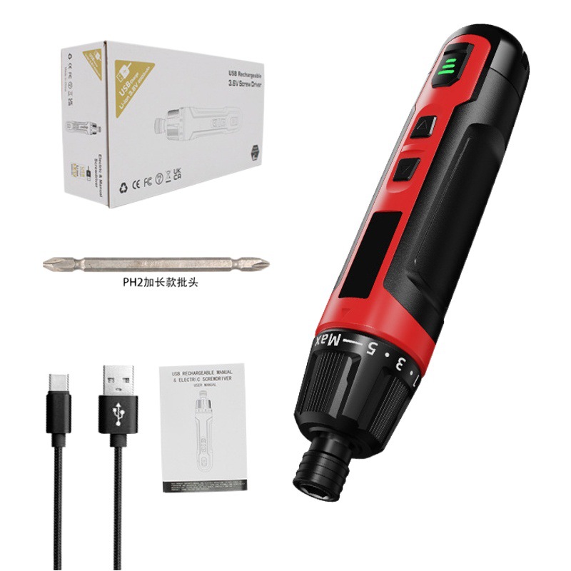 Venta al por mayor 3,6 V destornillador eléctrico inalámbrico destornillador eléctrico industrial Ajuste de 6 velocidades gran par tipo-C ventas directas