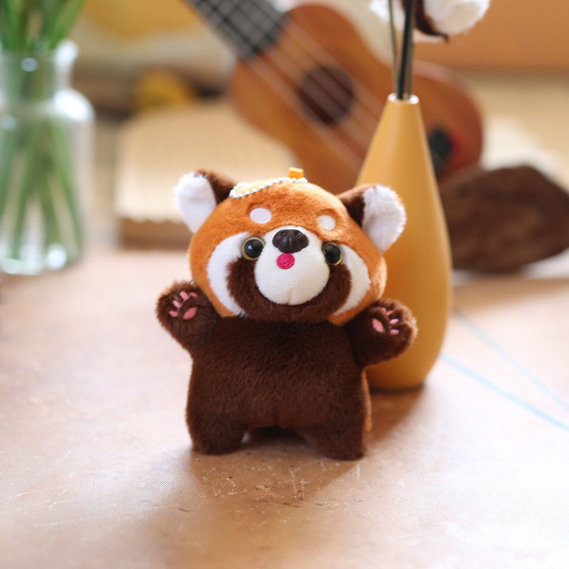 ネットの赤いかわいい萌えの越境の小さいアライグマのペンダントのぬいぐるみのぬいぐるみの小さいパンダのカバンは鍵を掛けて人形を掛けます。|undefined