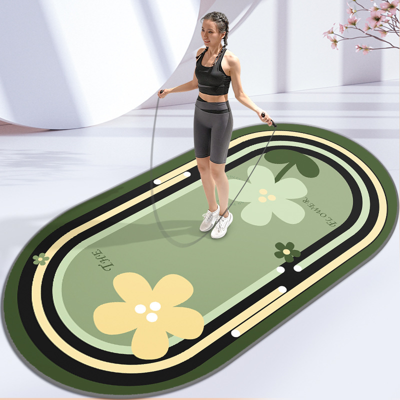 Salto de la cuerda alfombrilla insonorizada colchoneta de absorción de golpes colchoneta de yoga grande engrosada alfombra deportiva de interior antideslizante gimnasio mudo en casa