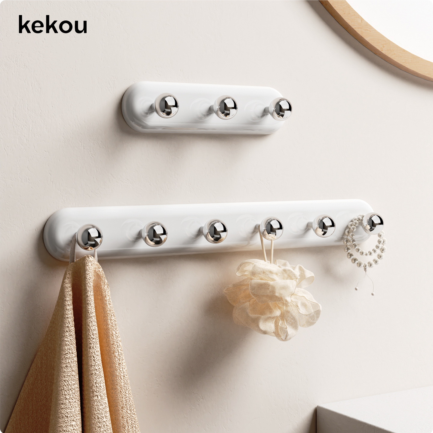 可扣吸盘挂钩强力粘胶免打孔壁挂无痕粘钩厨房浴室排钩门后挂衣架