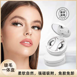 磁吸假睫毛一体盒新款山茶花睫毛欧美浓密日韩自然眼睫毛厂家