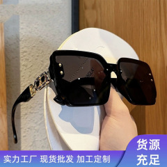 新款欧美个性素颜女士墨镜时尚高级感大脸显瘦墨镜开车专用太阳镜
