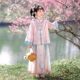 Hanfu Girls 2025 Spring and Autumn Children's Antique Super Fairy Pink Ming-made Horse-faced Skirt suit Little Girl's Paid Dress
