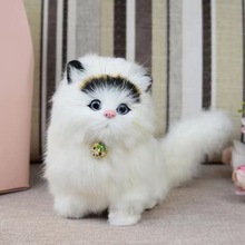 小猫咪会叫猫咪玩偶可爱假猫咪摆件毛绒公仔少女心生日礼物