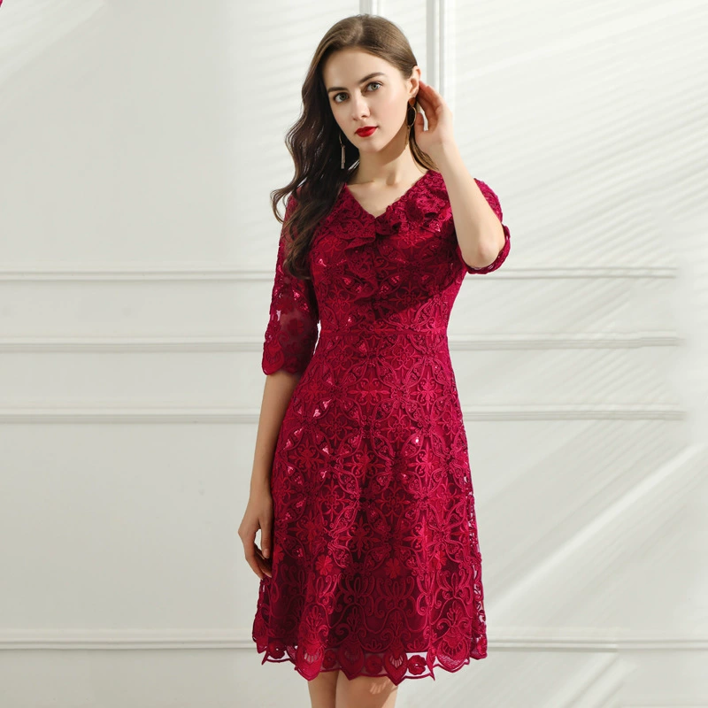 Специальная цена сломанный код Шэньчжэнь высокого класса темперамент свадебное платье Мать плюс Размер Весна новое платье моды