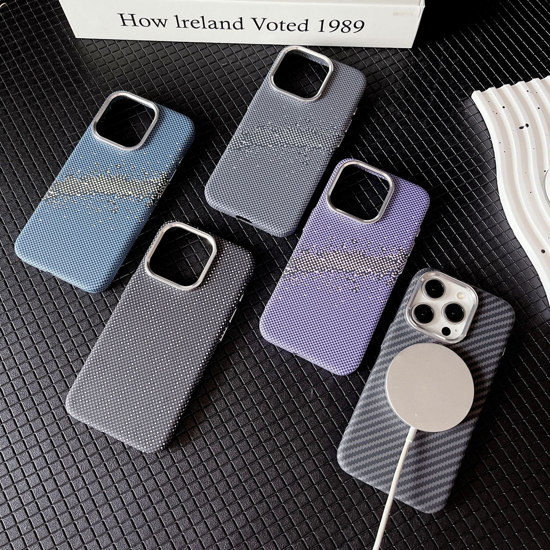 适用iPhone16ProMax手机壳14/13磁吸星河凯夫拉iPhone15Pro保护套