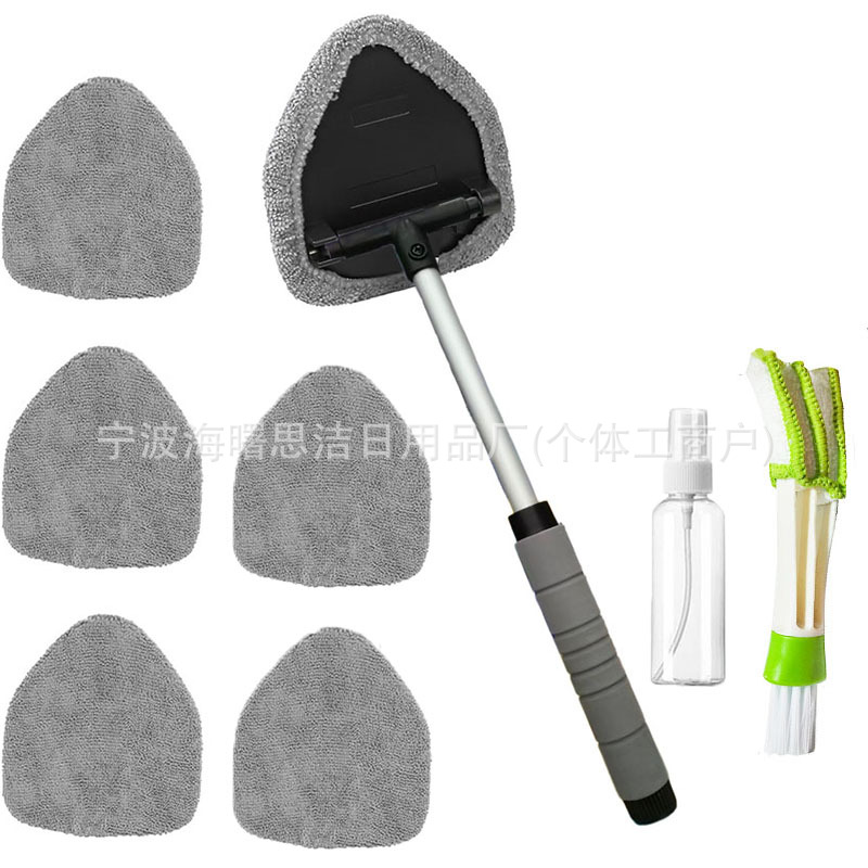 1세트 (오각형 스펀지 손잡이 + 회색 천 커버 6개 + 디테일 브러쉬 + 스프레이 병)