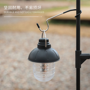 Outdoor camping lamp hook mini lamp pole hook multifunctional S-type non-slip stainless steel pig tail hook portable lamp hook