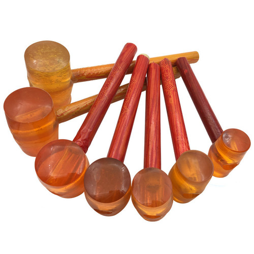 Source factory goods wooden handle transparent rubber hammer installation hammer large hammer elastic hammer leather hammer tile percussion hammer