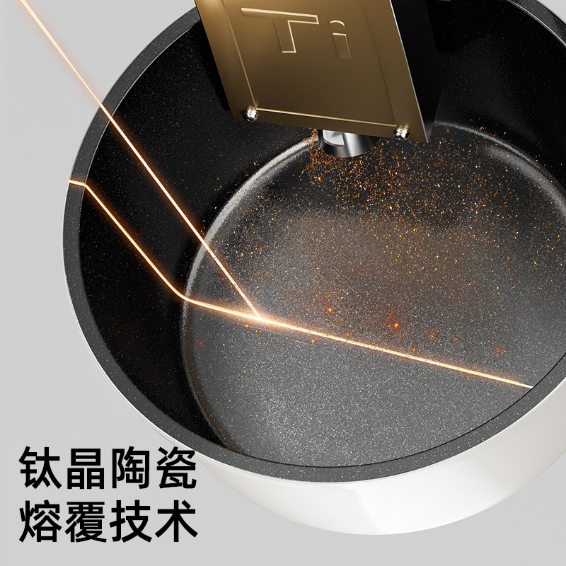Nueva olla antiadherente de cerámica de cristal de titanio olla de sopa de cerámica doméstica olla de suplemento alimenticio para bebés olla de leche estufa universal olla de leche de cerámica