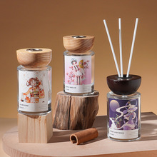 120ml香薰栀子花精油家用卧室持久散香小众香氛摆件礼物藤条香薰