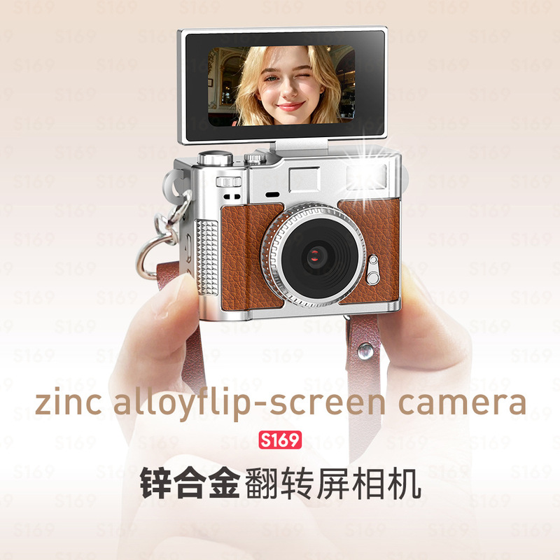 New Mini Thumb Camera Can Take Photos, 1.47-inch Flip Screen, Chest Pendant, Zinc Alloy, Portable, Wholesale