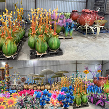 定制奇幻景观仿真花食人花仿真植物发光奇异动植物梦幻发光主题