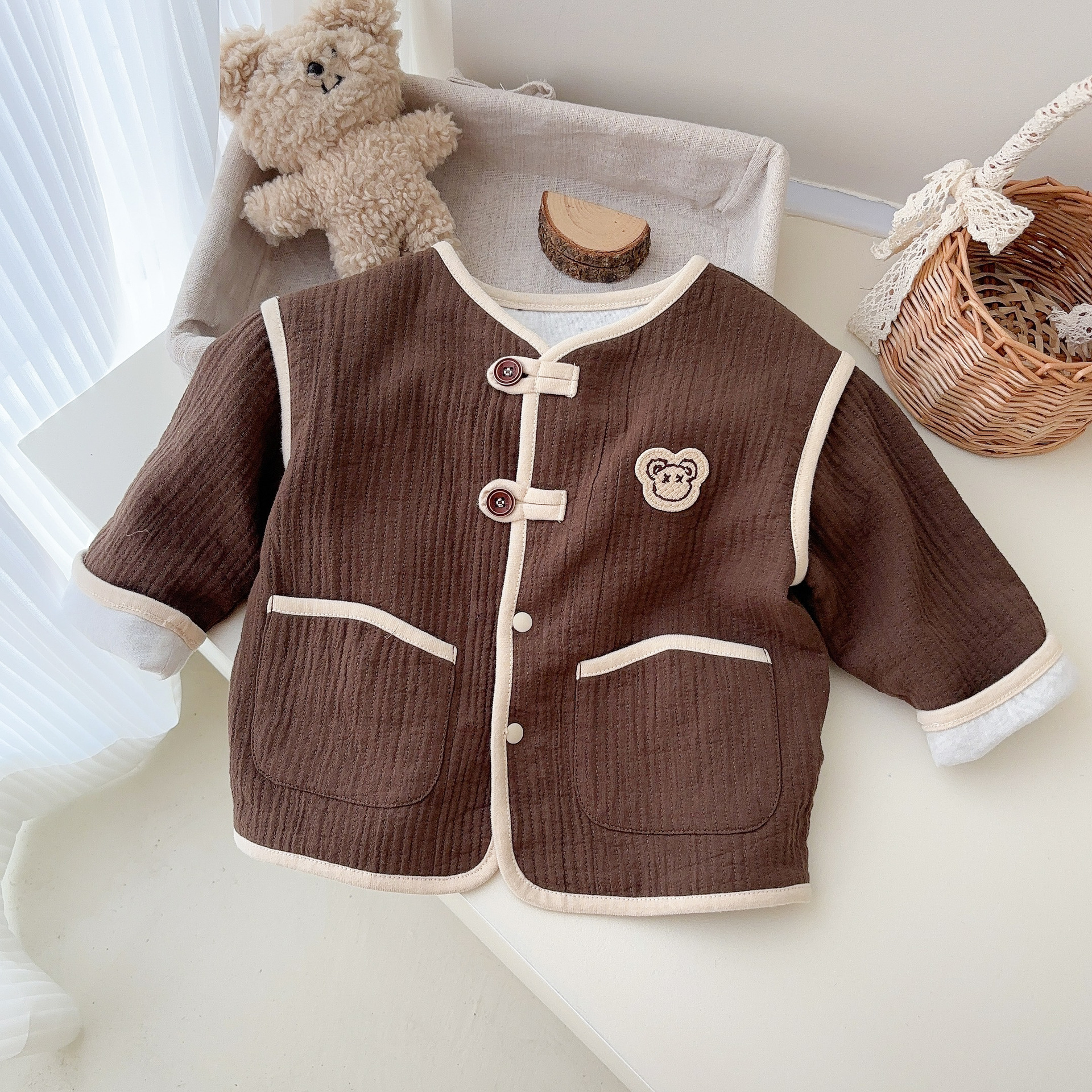 Ins ropa para niños estilo coreano suéter a rayas pantalones trajes para niños primavera y otoño ropa de salida para niños