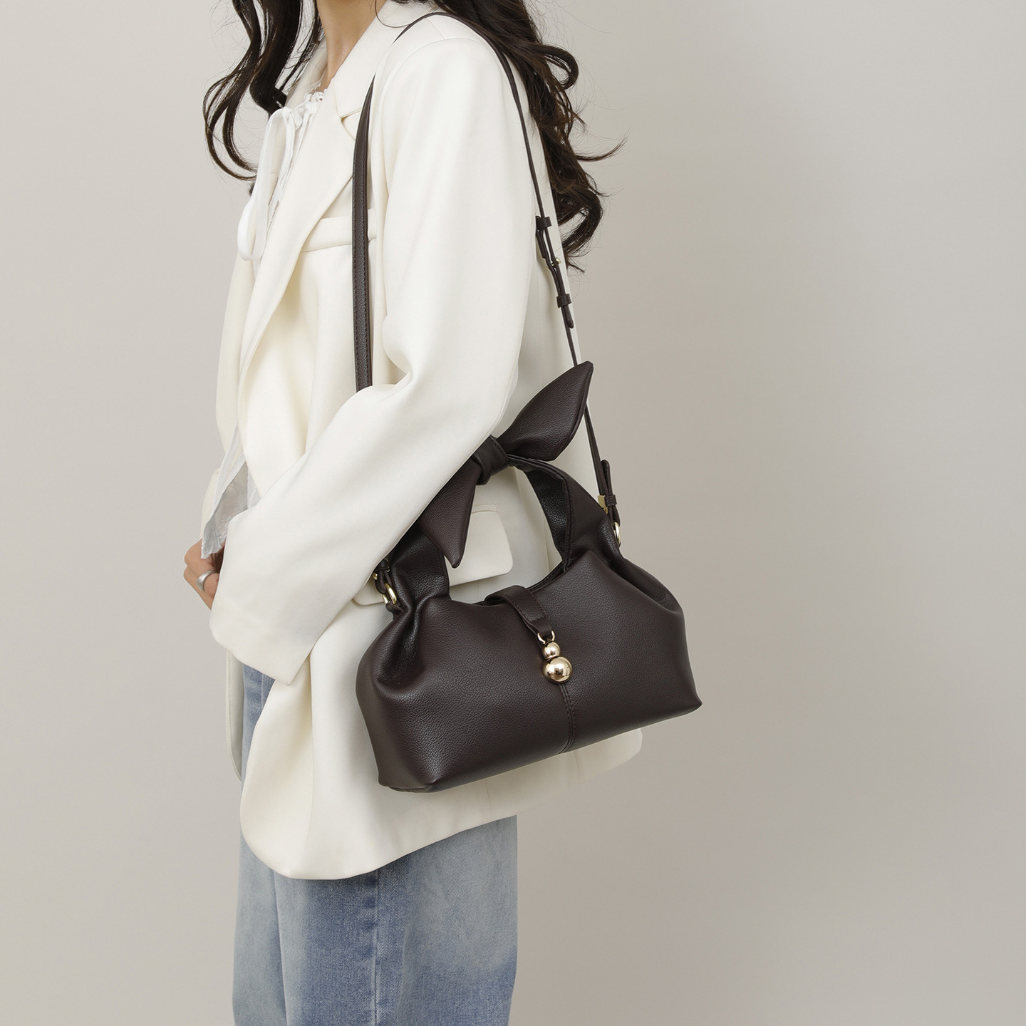 Coreana retro nicho nubes bolsas de mujer arco universal bolsas de mochila diarias de viaje de moda bolsas de hombro bolsas de bolsas de bolsas
